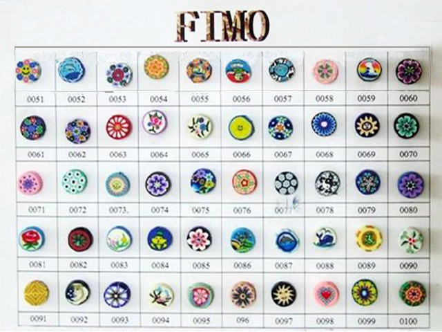 FIMO BEADS COLOR CARD 8 sold in per package of 25 pcs