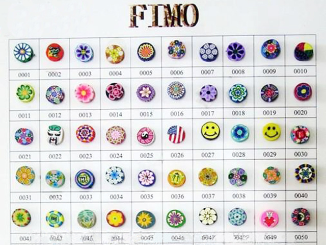 FIMO BEADS COLOR CARD 7 sold in per package of 25 pcs