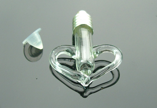6MM Heart Clear