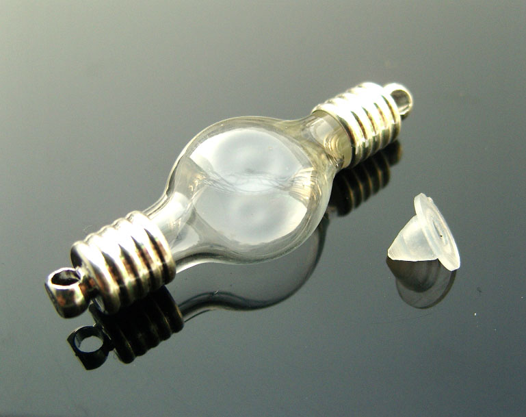 6MM Cognac Bottle For Rice Bracelets (with two caps & one stopper)