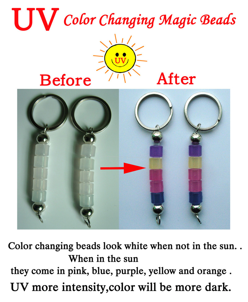 Color Changing Magic Beads Keychains