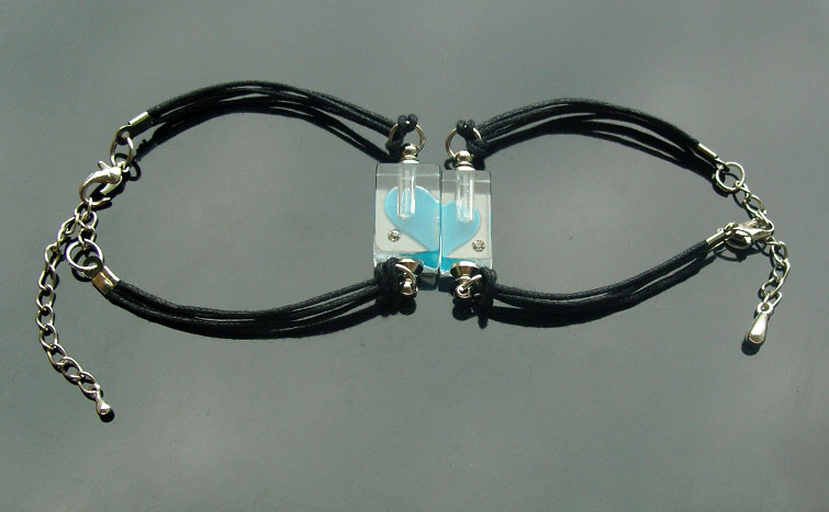 Crystal Vial Bracelets(Sold In Per Pairs)
