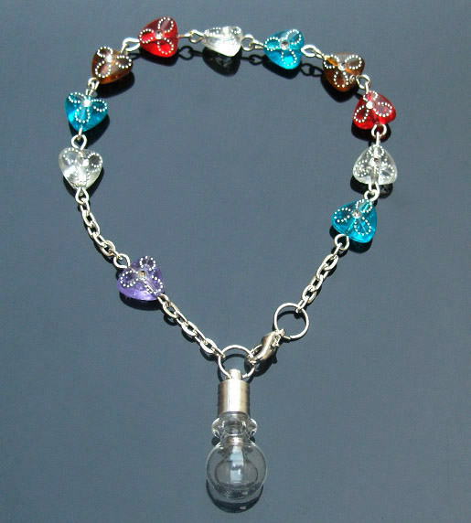 Beaded Bracelet With 5MM Glass Vials 
