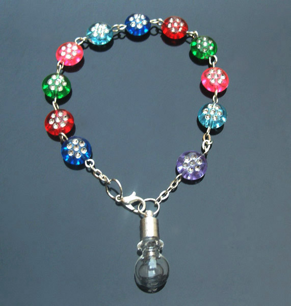 Beaded Bracelet With 5MM glass Vials 