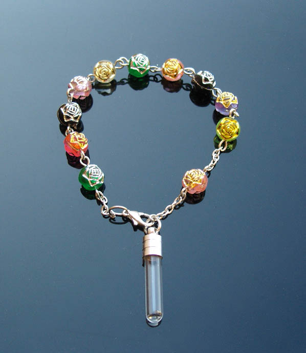 Beaded Bracelet With 5MM glass Vials 