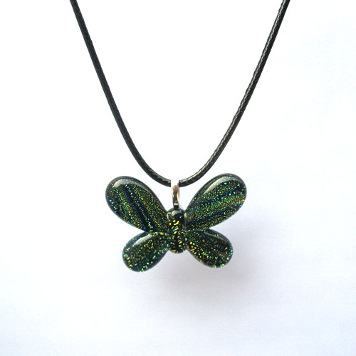 Venetian Foil Butterfly Necklaces