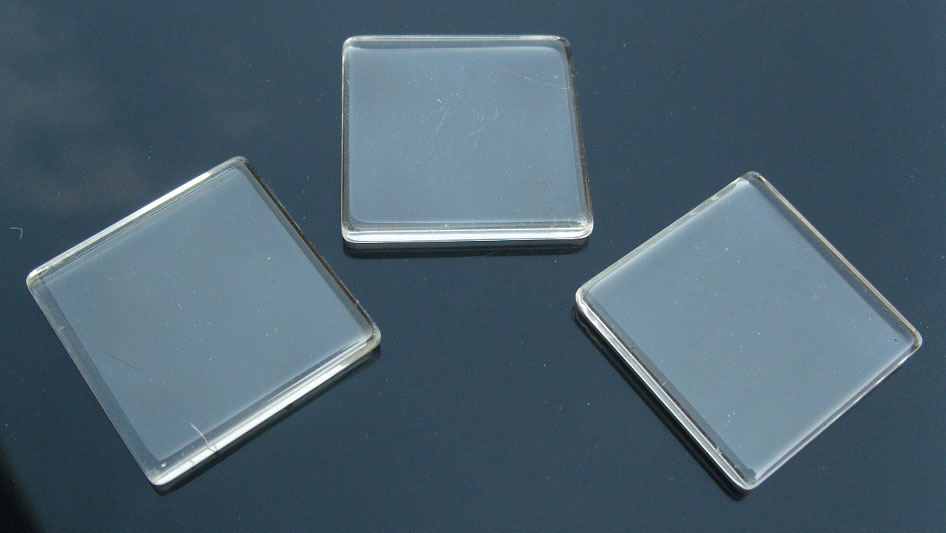 Square Glass Tile For Pendant Jewelry Making (35x35MM,sold in per package of 50pcs)