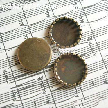 Bronze Circle Photo Jewelry Pendant Blank (14MM inside,17MM outside,sold in per package of 200pcs)