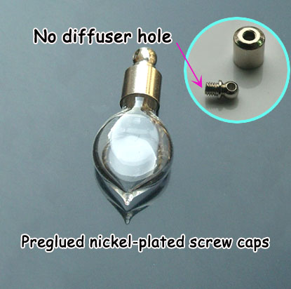 5MM Heart Plain (Preglued Nickel-plated screw caps)