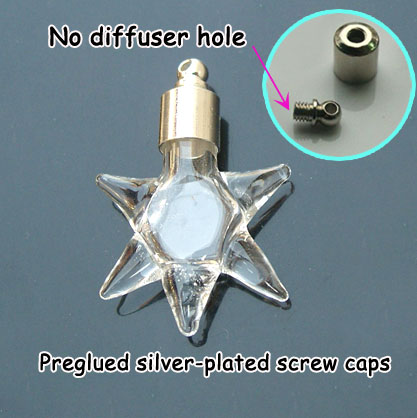 6MM Sun Clear (Preglued silver-plated screw caps)
