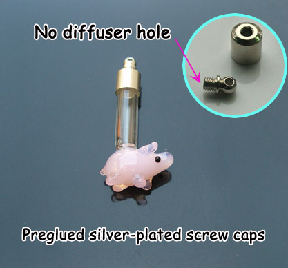 6MM Pig Pink (Preglued silver-plated screw caps)