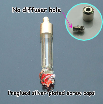 6MM Twister Red (Preglued silver-plated screw caps)