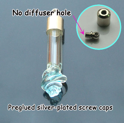 6MM Twister Blue (Preglued silver-plated screw caps)