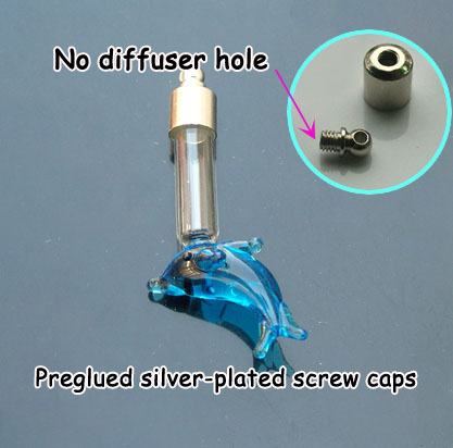 6MM Dolphin (2 Color Available) with Preglued silver-plated screw caps