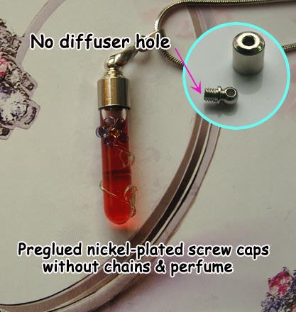 6MM Tube Daisy Blue(Preglued Nickel-plated screw caps,No Diffuser Hole)