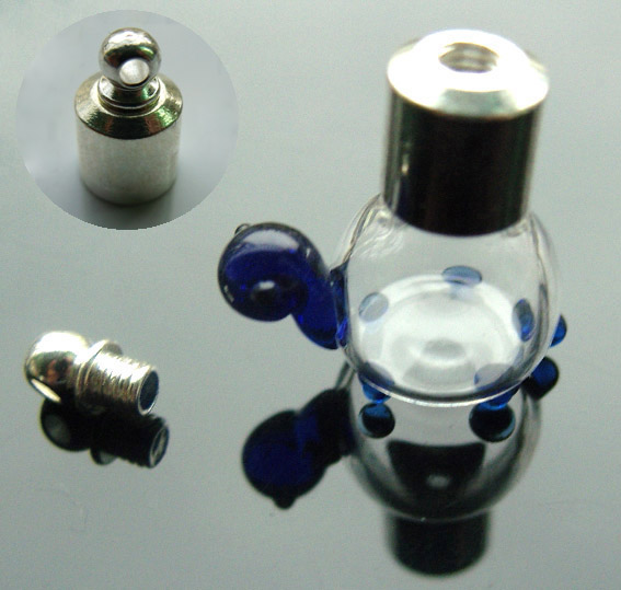 6MM Turtle Blue (Preglued silver-plated screw caps)