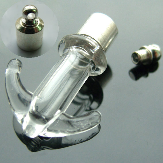 6MM Anchor Clear (Preglued silver-plated screw caps)