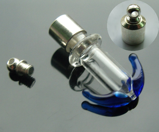 6MM Anchor Blue (Preglued silver-plated screw caps)
