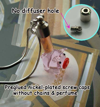 6MM Pig Pink (Preglued Nickel-plated screw caps,No Diffuser Hole)