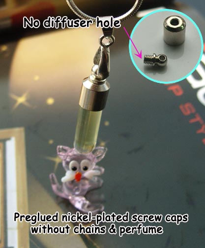 6MM Cat Pink (Preglued Nickel-plated screw caps,No Diffuser Hole)
