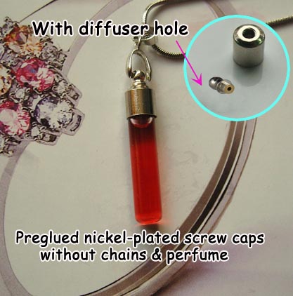 6MM Flat Bottom Tube(Preglued Nickel-plated screw caps,With Diffuser Hole)