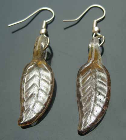 Murano ‎Leaf Earrings (sold in per pairs) 
