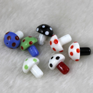 Murano Glass Trinkettes Beads Mushroom
