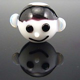 Murano Glass Trinkettes Beads Smiling Face