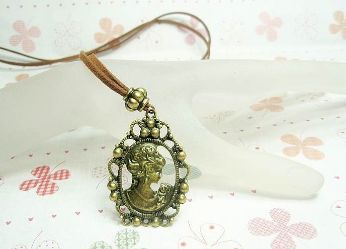 Leather Necklace Goddess(Sold in per package of 40pcs)