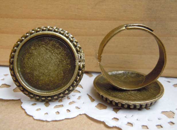 Adjustable Bronze Circle Ring Blank (14MM inside,sold in per package of 60pcs)
