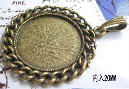 20MM Bronze Circle Photo Jewelry Pendant Blank (sold in per package of 50pcs)