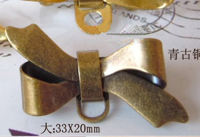 25x13MM Bronze Bowknot Brooches (sold in per package of 80pcs)