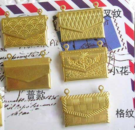 20x14MM Brass Rectangle Lockets Wallet (sold in per package of 100pcs,assorted)