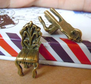 20X7MM Bronze Chair Trinket Charms (sold in per package of 150pcs)