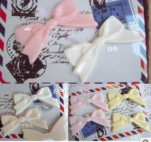 47x25MM Resin Bowknot(sold in per package of 100pcs,assorted colors)