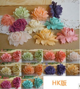 40MM Resin Peony (sold in per package of 30pcs,assorted colors)
