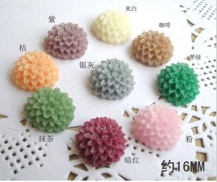15MM Resin Flower(sold in per package of 100pcs,assorted colors)