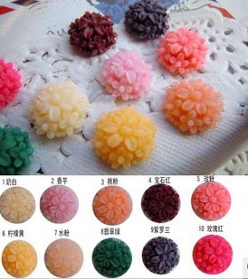 14MM Resin Flower(sold in per package of 80pcs,assorted colors)