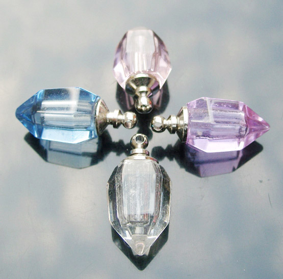 Crystal Plain Perfume Vials Bullet(16x19MM,assorted colors)