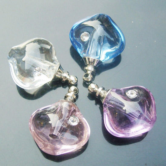 Crystal Rhinestone Perfume Vials Lantern (21x13MM,assorted colors)