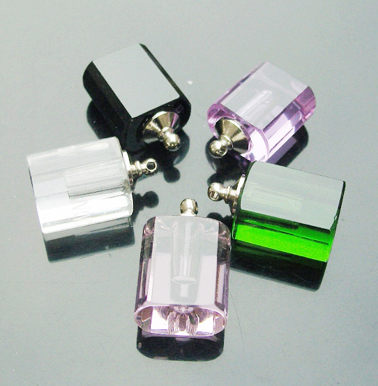 Handmade Big Hole Holy Water Vials Square(18x23MM,assorted colors)
