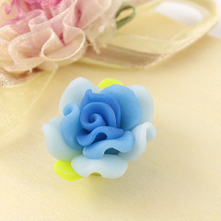 21MM Light Blue FIMO Flowers (Sold in per package of 40pcs)