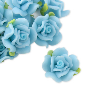 15MM Light Blue FIMO Flowers (Sold in per package of 40pcs)