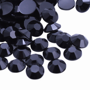 4MM Black Flat Bottom Resin Rhinestone Diamonds (Sold in per package of 200pcs)