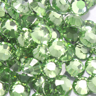 2MM Light Green Flat Bottom Resin Rhinestone Diamonds (Sold in per package of 500pcs)