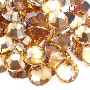 2MM Champagne Flat Bottom Resin Rhinestone Diamonds (Sold in per package of 500pcs)