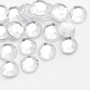 2MM White Flat Bottom Acrylic Rhinestone Diamonds(Sold in per package of 500pcs)