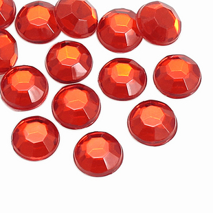 4MM Red Flat Bottom Acrylic Rhinestone Diamonds(Sold in per package of 200pcs)