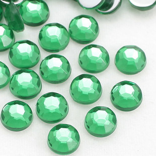 4MM Green Flat Bottom Acrylic Rhinestone Diamonds(Sold in per package of 200pcs)