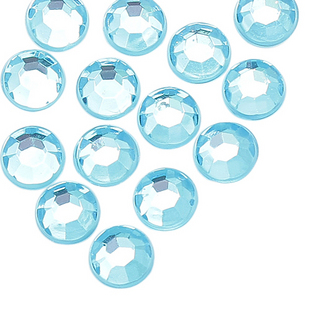 2MM Light Blue Flat Bottom Acrylic Rhinestone Diamonds(Sold in per package of 500pcs)
